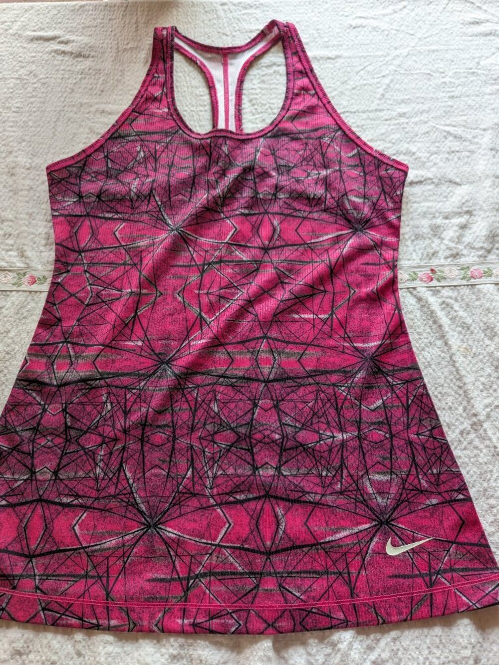 Nike Dri Fit Pink Razorback Workout Yoga Gym Shirt Size M